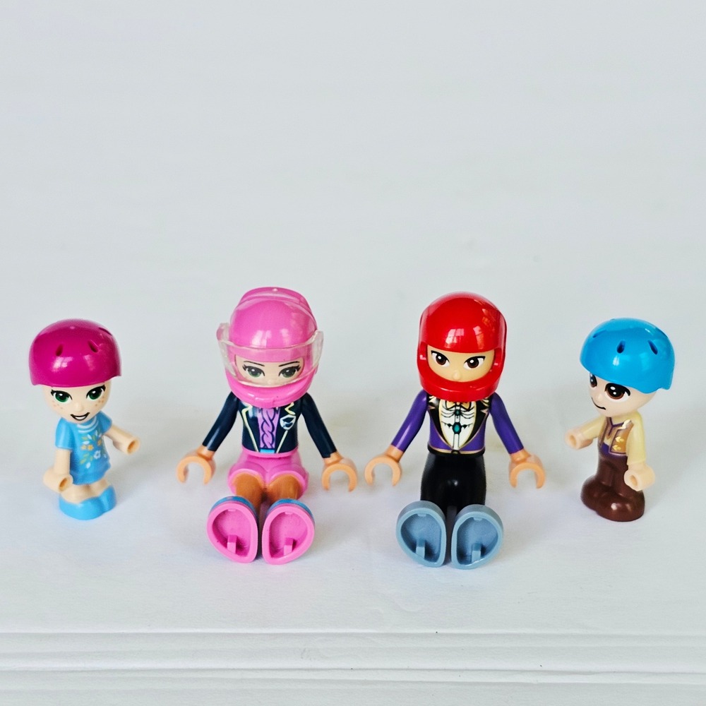 LEGO Friends Mini-doll Helmets Set of 4 Pink Red Blue Headgear Accessories 2357